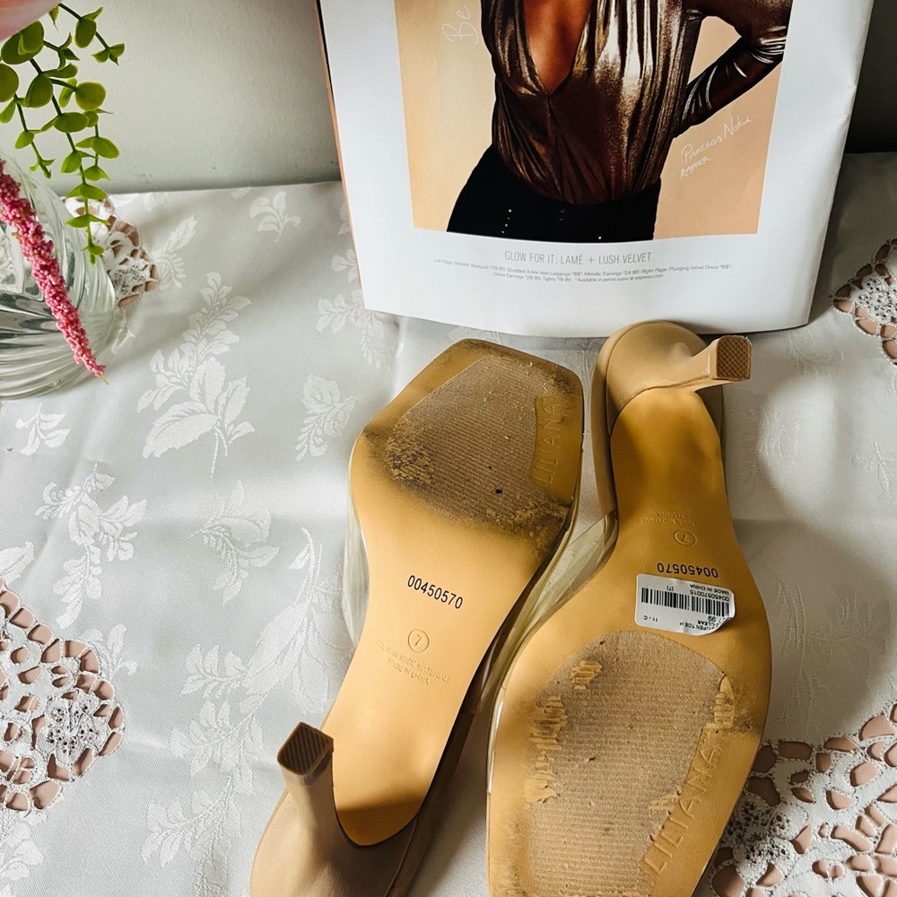 Liliana Transparent and Beige Heels - Picture 4 of 5
